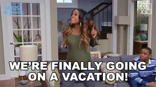 Woman Excited For Vacation Finally Meme GIF