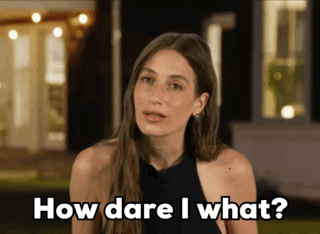 Woman Exclaiming How Dare I What