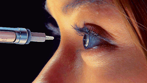 Woman Eye Close Up With Syringe Saying 10ml