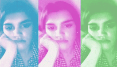 Woman Eye in Three Different Colors