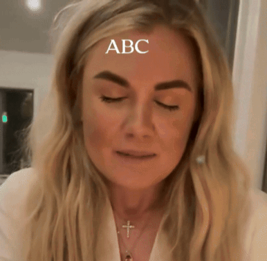 Woman Eyes Closed ABC Forehead GIF