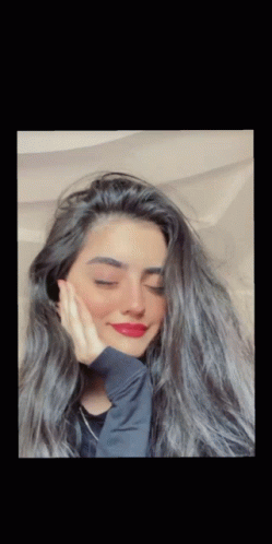 Woman Eyes Closed Hand On Face GIF