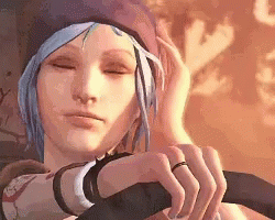 Woman Eyes Closed Hand on Head
