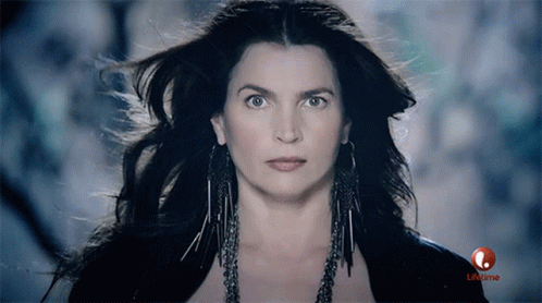 Woman Face Close Up Lifetime Logo GIF