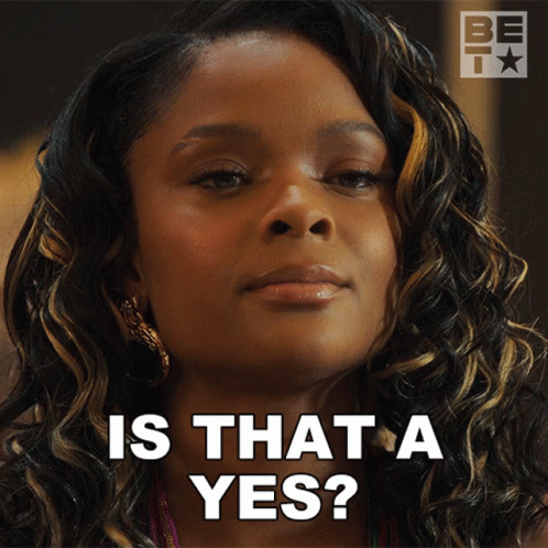 Woman Face Close Up Saying Is That a Yes