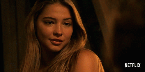 Woman Face Close Up With Lights GIF