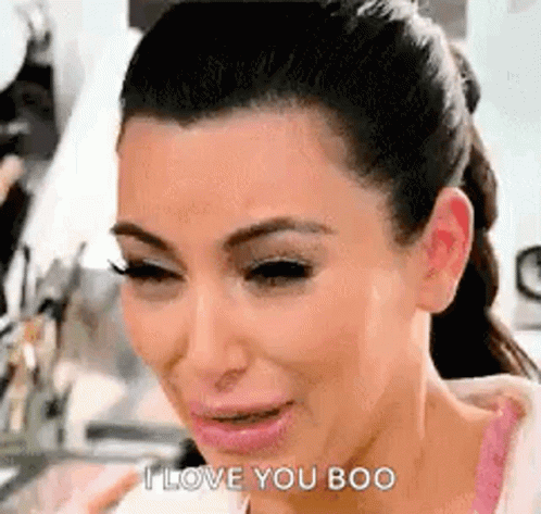 Woman Face I Love You Boo GIF