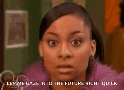 Woman Face Lemme Gaze Into Future Right Quick GIF