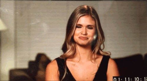 Woman Face on Screen With Numbers 01 11 10 12