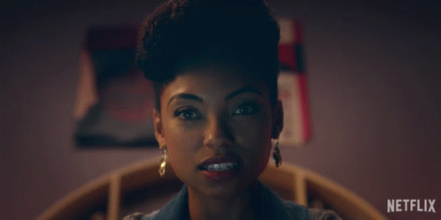 Woman Face With Netflix Logo GIF