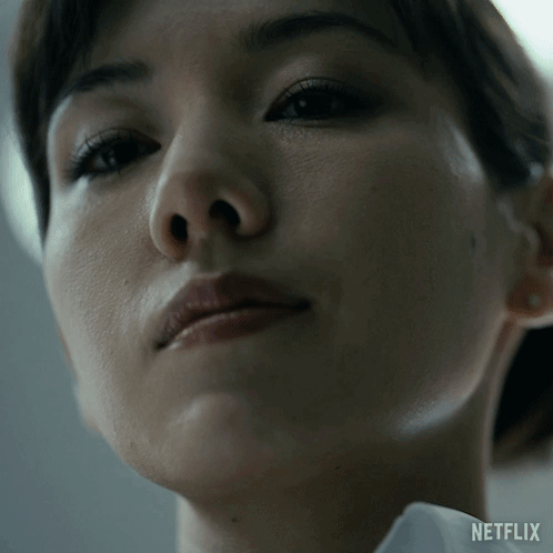Woman Face With Netflix Logo