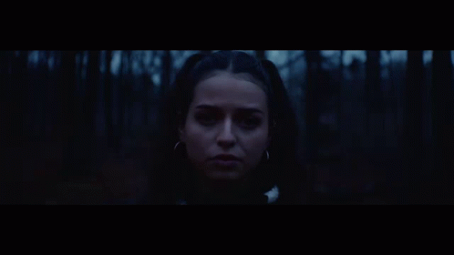 Woman Face With Red Lights GIF