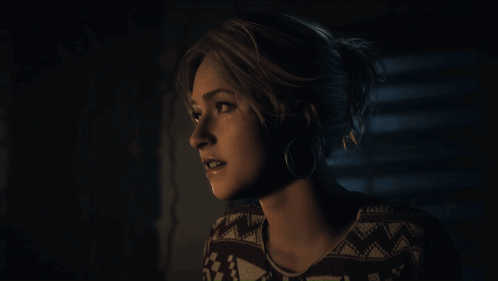 Woman Face With Shadow GIF