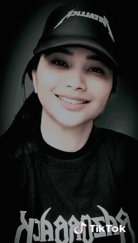 Woman Face With TikTok Logo