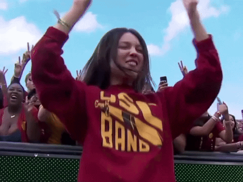 Woman Fan Cheering Usc Team GIF