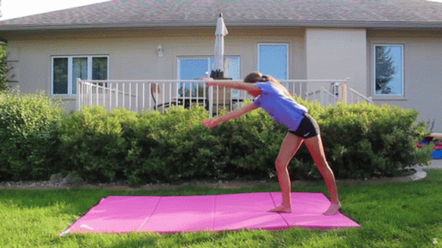 Woman Fantastic Flipping Cartwheel GIF