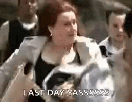 Woman Fighting Man in Crowd with Purse