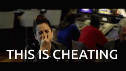Woman Finger On Lips This Is Cheating Casino GIF