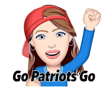 Woman Fist Pumping Go Patriots