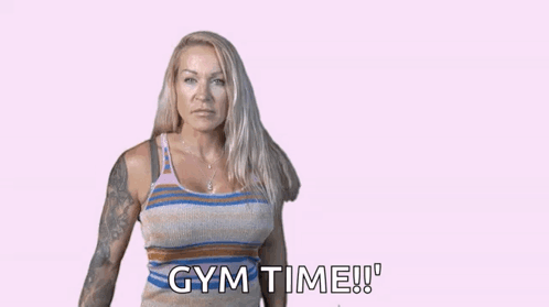 Woman Flexing Muscles Pink Background Girl Power
