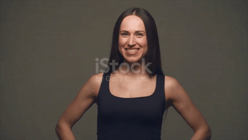 Woman Flexing Muscles GIF