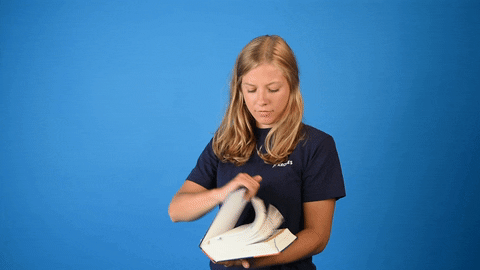 Woman Flipping The Page I Know Nothing GIF