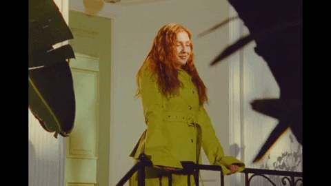 Woman Focusing On Deep Breathing GIF