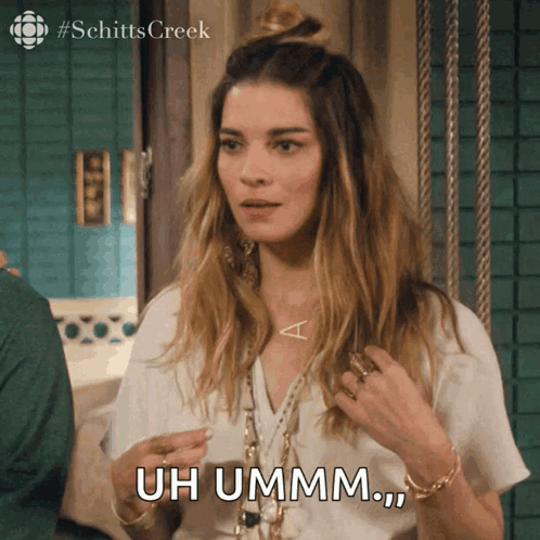Woman From Schitts Creek Saying Uh Ummm GIF