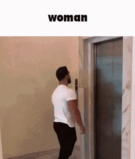 Woman & Gay Elevator Meme GIF