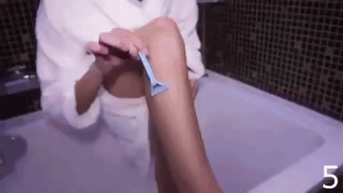Woman Getting Ready Shaving And Waxing GIF