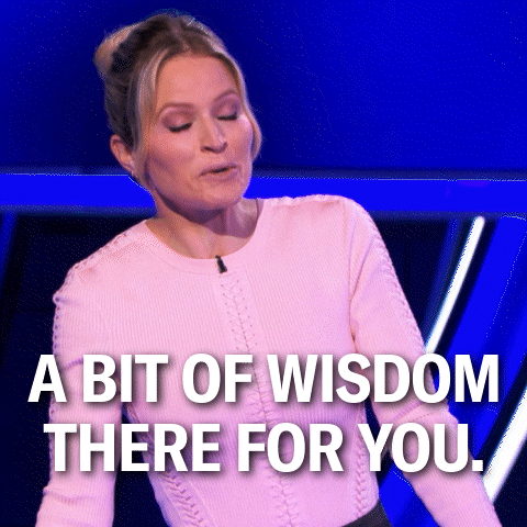 Woman Gives Wise Words Of Wisdom GIF
