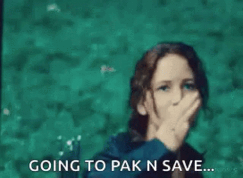 Woman Giving Peace Sign Going to Pak N Save