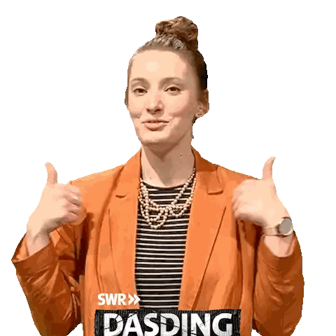 Woman Giving Thumbs Up in Dasding Banner