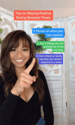 Woman Giving Thumbs Up Tips On Staying Positive GIF