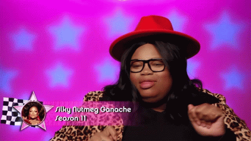 Woman Glasses Red Hat Silky Nutmeg Ganache Season 11 GIF