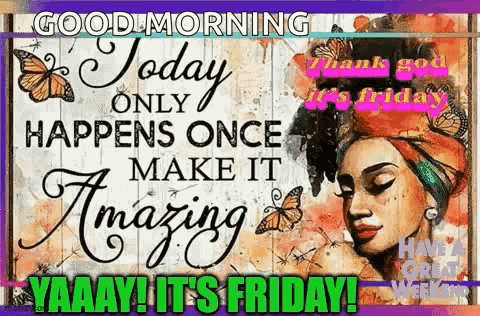 Woman Happy Friday Meme GIF