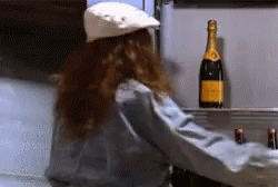 Woman Has Lots Of Prosecco Bottles GIF