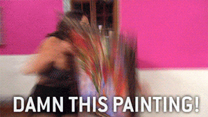 Woman Hates Painting GIF