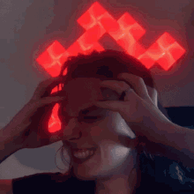 Woman Having Headache Anxiety Attack GIF