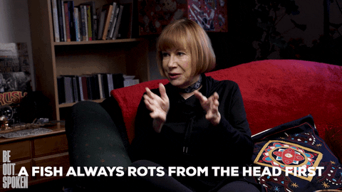 Woman Head Down With Sense Of Purpose GIF