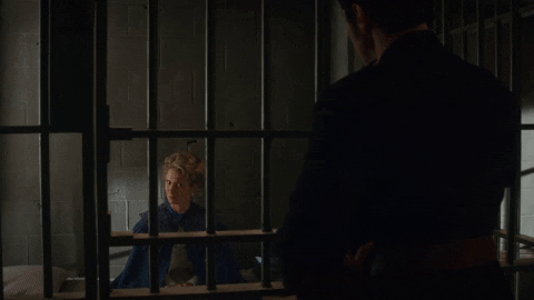 Woman Heart Break Behind Bars GIF