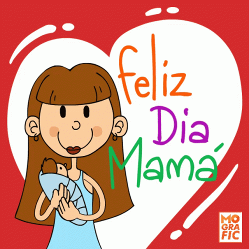 Woman Holding Baby Feliz Dia Mama GIF