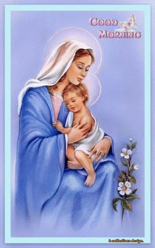 Woman Holding Baby Good Morning GIF