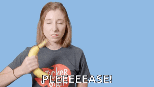 Woman Holding Banana in Mouth Saying Call Me
