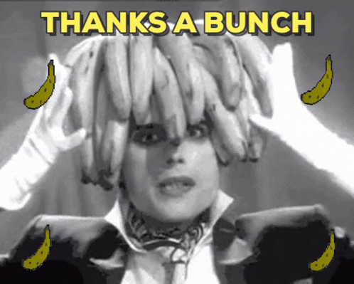 Woman Holding Bananas on Head