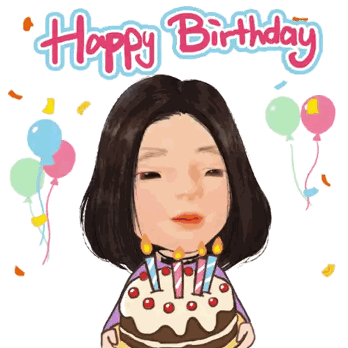Woman Holding Birthday Cake With Candles