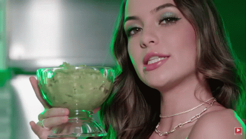 Woman Holding Bowl Of Guacamole GIF