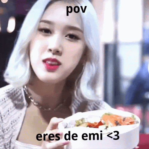 Woman Holding Bowl POV Eres De Emi <3