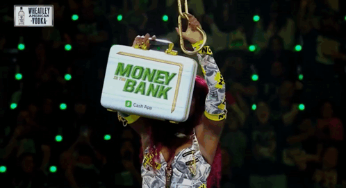Woman Holding Briefcase Saying Money On The Bank GIF