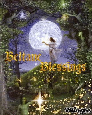 Woman Holding Candle Beltane Blessings GIF